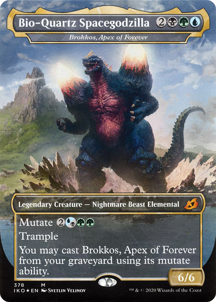 Bio-Quartz Spacegodzilla - Brokkos, Apex of Forever - Ikoria: Lair of Behemoths (IKO)