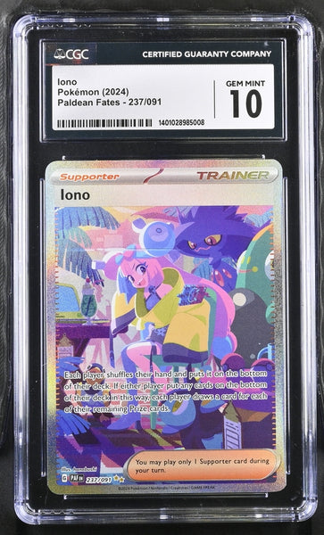 ★PSA10★【英語/ナンジャモ/Iono/PAFEN】IONO 237/091 ☆PSA10☆【英語/ナンジャモ/Iono/PAFEN】IONO 237/091