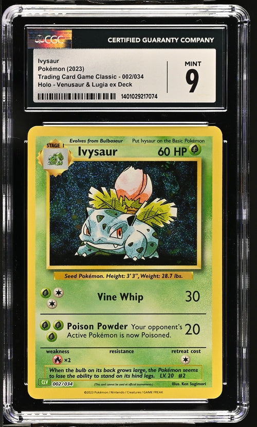 Ivysaur 002/034 Trading Card Game Classic - CLV, CLC, CLB  Venusaur & Lugia ex Deck CLV - 2023 Pokemon - CGC 9