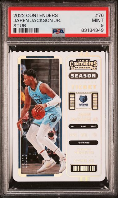 2022 Panini Contenders - Jaren Jackson 76 - Stub /13 - PSA 9