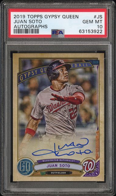 2019 Topps Gypsy Queen - Juan Soto GQAJS -Autographs - PSA 10