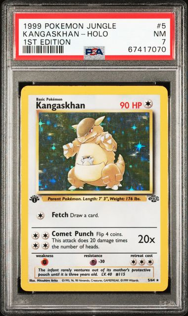 Kangaskhan 5/64 Jungle 1st Edition Holo - 1999 Pokemon - PSA 7