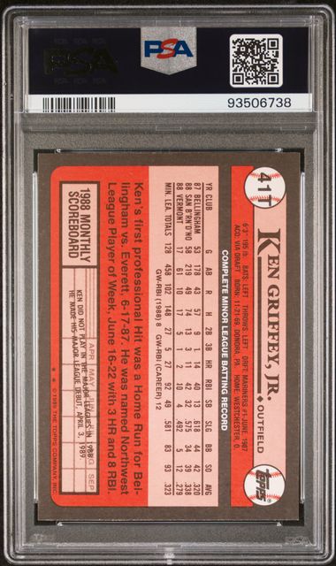 1989 Topps Traded - Ken Griffey Jr 41T - PSA 10