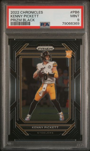 2022 Panini Chronicles Football - Kenny Pickett #PB6 - Prizm Black Rookie - PSA 9
