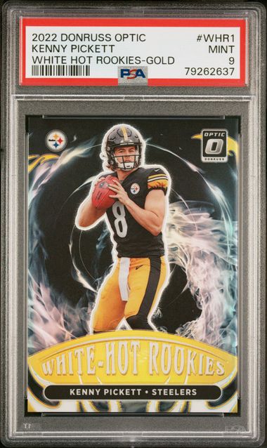 2022 Panini Optic Football - Kenny Pickett WHR-1 - White Hot Rookies Gold /10 - PSA 9