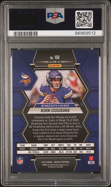 2023 Panini Mosaic - Kirk Cousins 150 - Genesis - PSA 10