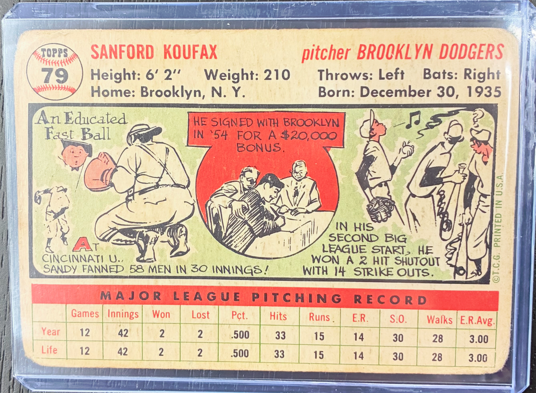 1956 Topps - Sandy Koufax #79