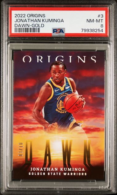 2022 Panini Origins - Jonathan Kuminga 3 - Dawn Gold /10 - PSA 8