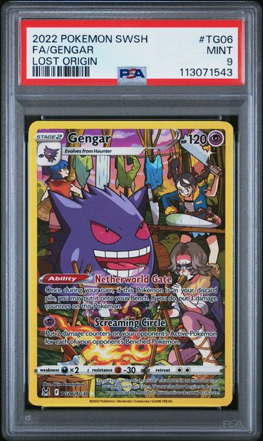 Gengar TG06/TG30 - Lost Origin - 2022 Pokémon - PSA 9