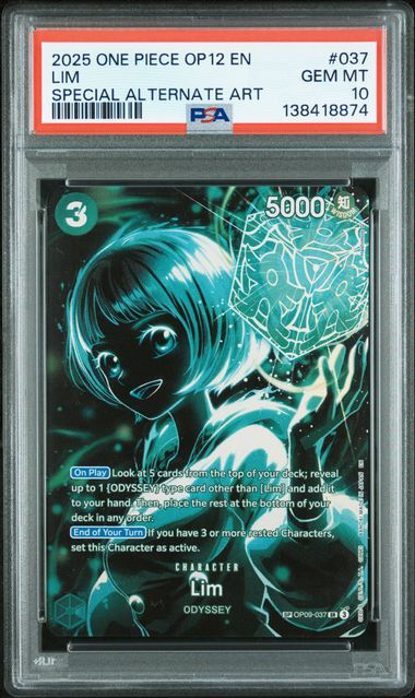 Lim Special Alternate Art - OP-12 Legacy of the Master - 2025 One Piece - PSA 10