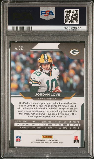 2020 Panini Prizm - Jordan Love 363 - PSA 9