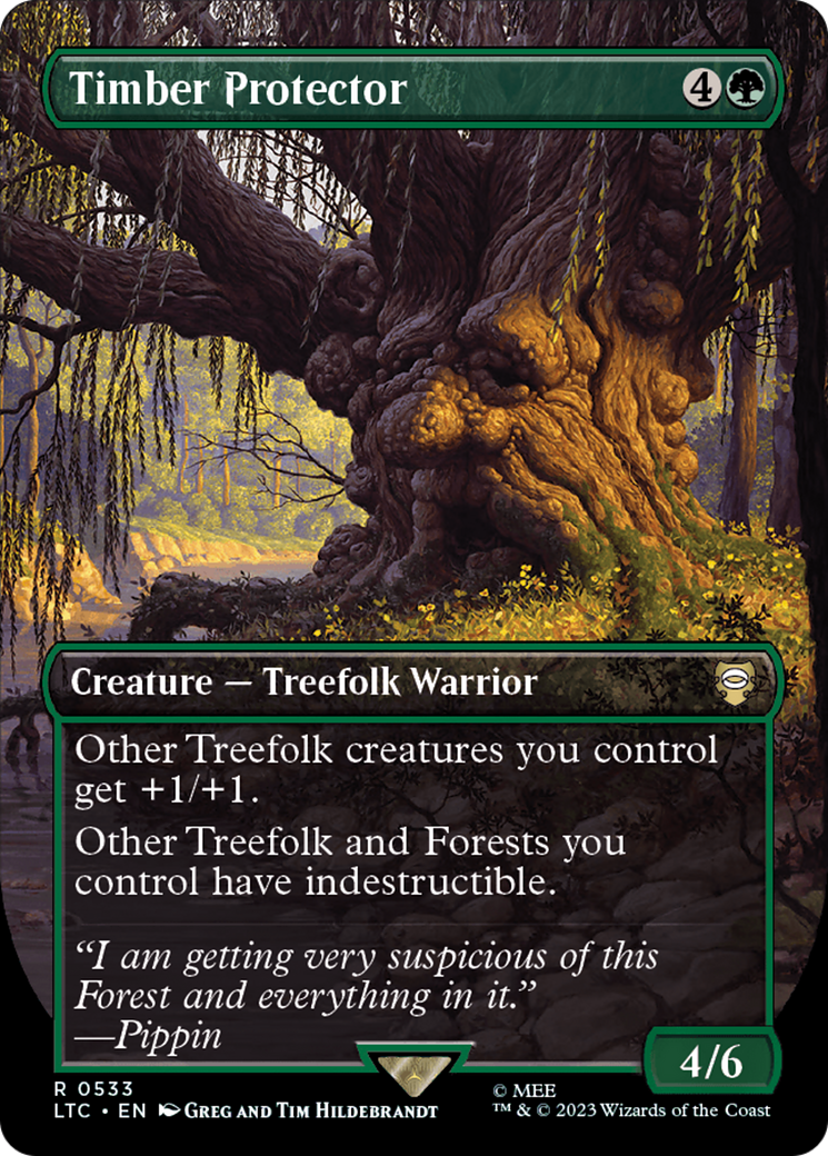 Timber Protector (Borderless) - Commander: The Lord of the Rings: Tales of Middle-earth (LTC)
