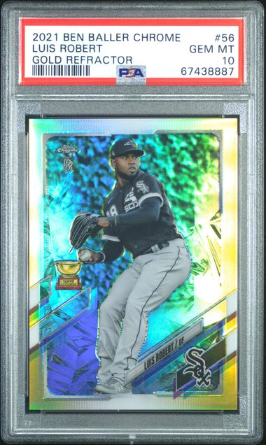 2021 Topps Ben Baller Chrome - Luis Robert 56 - Gold Refractor /50 - PSA 10