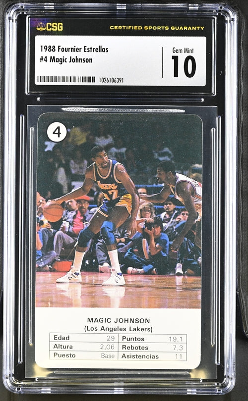 1988 Fournier Estrellas - Magic Johnson 4 - CSG CGC 10