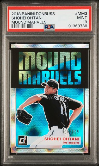 2018 Panini Donruss - Shohei Ohtani MM3 - Mound Marvels /999 - PSA 9