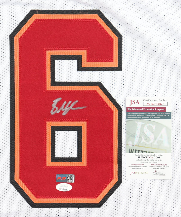 Baker Mayfield Autographed Signed White Football Jersey (JSA COA)