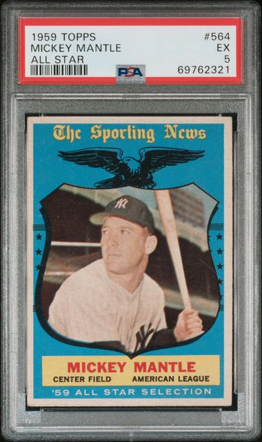 1959 Topps - Mickey Mantle 564 - All Star - PSA 5