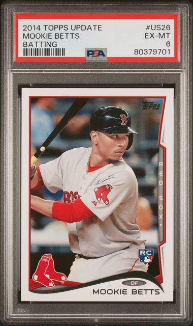 2014 Topps Update Series Baseball - Mookie Betts (Batting) #US26 - PSA 6