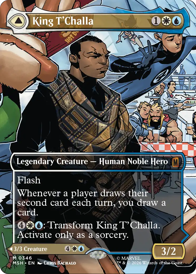 King T'Challa (Borderless) (0346) - Marvel Super Heroes (MSH)