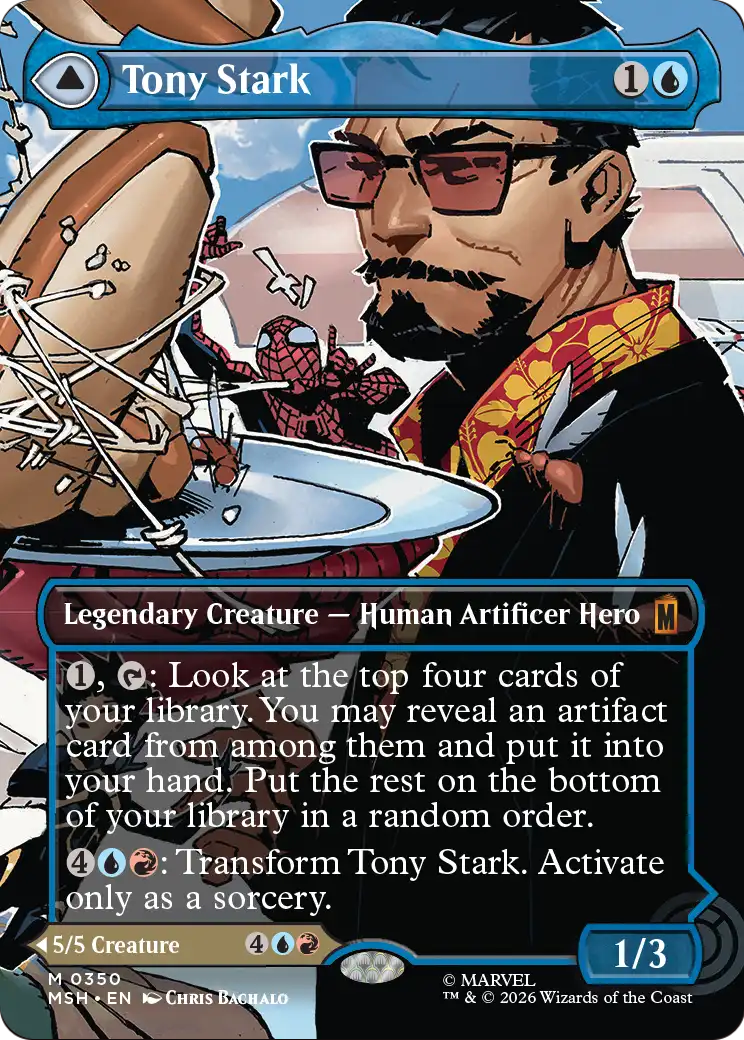 Tony Stark (Borderless) (0350) - Marvel Super Heroes (MSH)