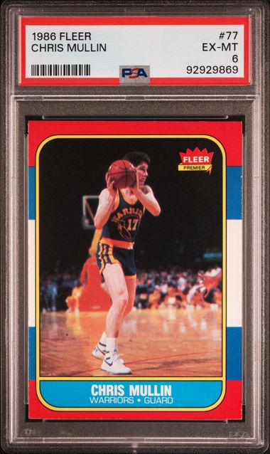 1986 Fleer - Chris Mullin 77 - PSA 6