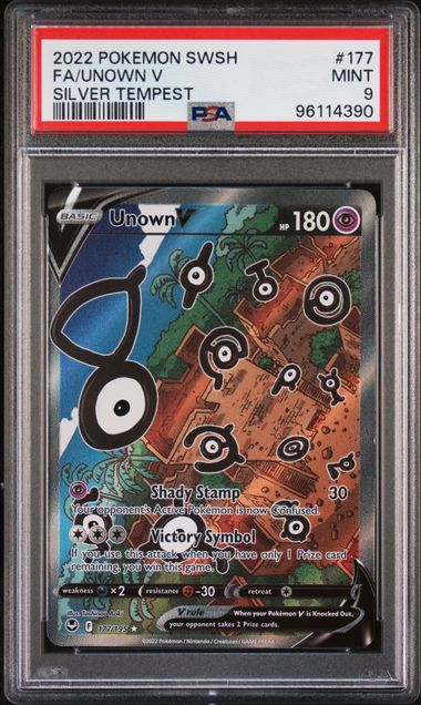 Unown V - 177/195 - Silver Tempest - 2022 Pokemon - PSA 9