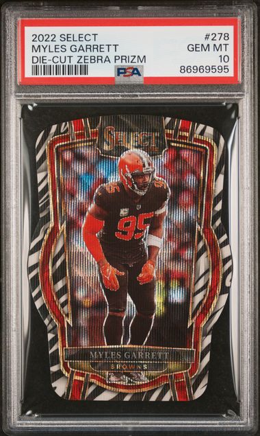 2022 Panini Select - Myles Garrett 278 - Die Cut Zebra - PSA 10