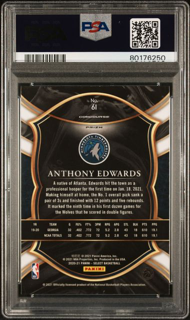 2020 Panini Select - Anthony Edwards 61 - Silver Prizm - PSA 9