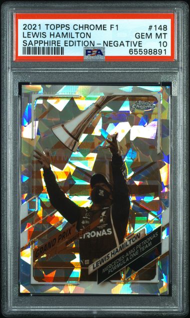 2021 Topps Chrome F1 Sapphire - Lewis Hamilton 148 - Negative - PSA 10