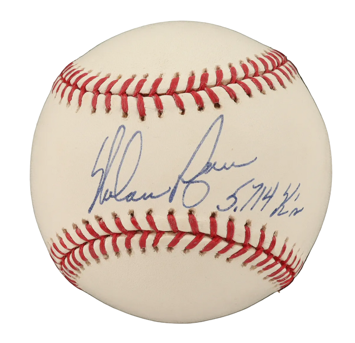 Nolan Ryan Autographed Signed Inscribed Inscribed "5,714 K's" Official MLB Baseball with Case (Ryan COA)