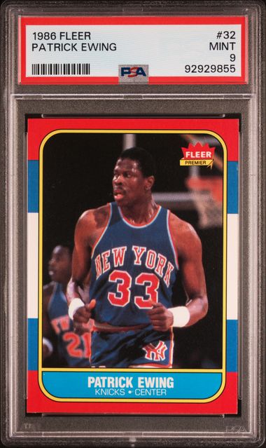 1986 Fleer - Patrick Ewing 32 - PSA 9