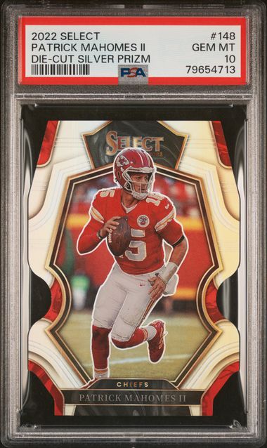 2022 Panini Select - Patrick Mahomes II 148 - Die Cut Silver - PSA 10