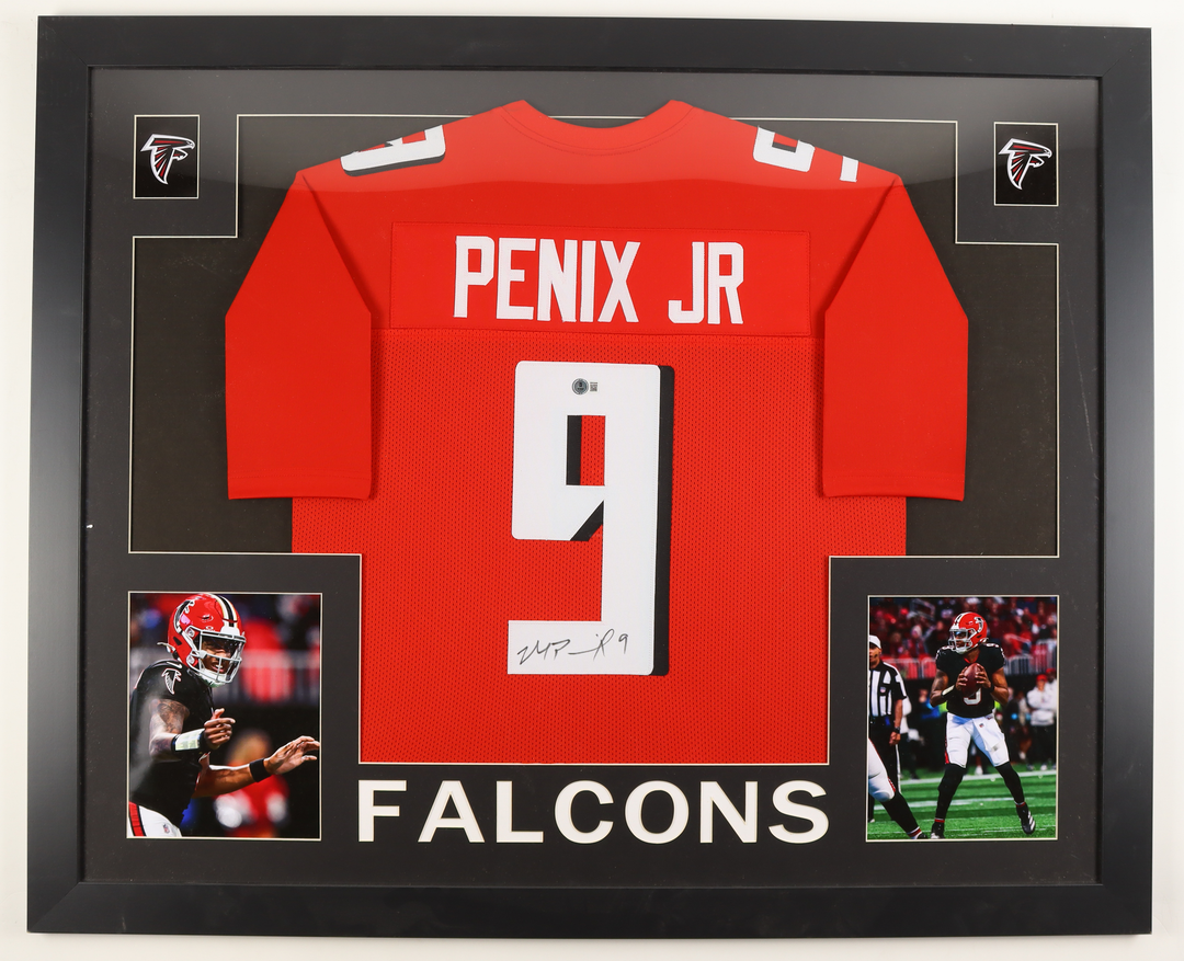 Michael Penix Autographed Signed Custom Framed Jersey Display (Beckett)