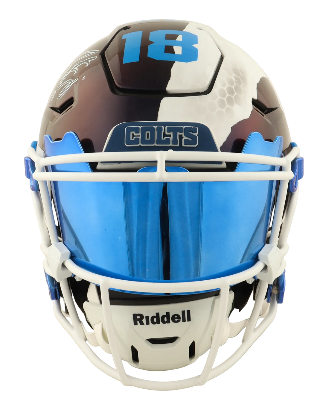 Peyton Manning Autographed Colts Custom Full-Size Authentic On-Field SpeedFlex Helmet with Visor (Fanatics COA)