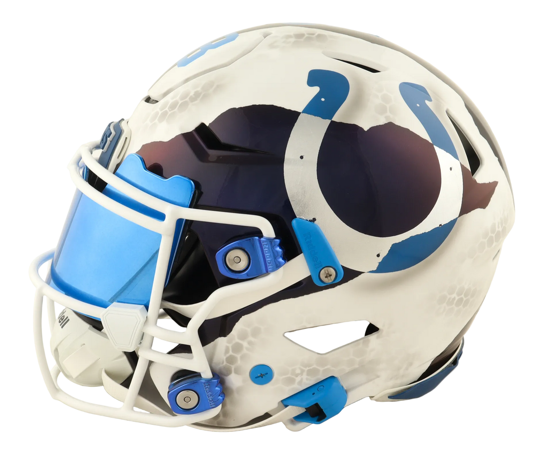 Peyton Manning Autographed Colts Custom Full-Size Authentic On-Field SpeedFlex Helmet with Visor (Fanatics COA)