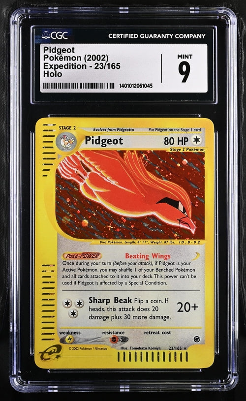 Pidgeot 23/165 Expedition Holo - 2002 Pokemon - CGC 9
