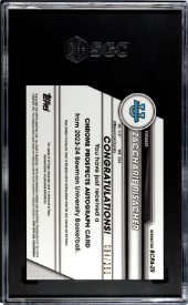 2023-24 Bowman University Chrome Basketball - Zaccharie Risacher #BCPA - ZR - Prospect Refractor Autograph 94/250  - SGC 9.5 Auto 10