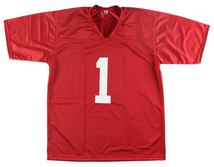 Nick Saban Signed Autographed Red Custom Jersey