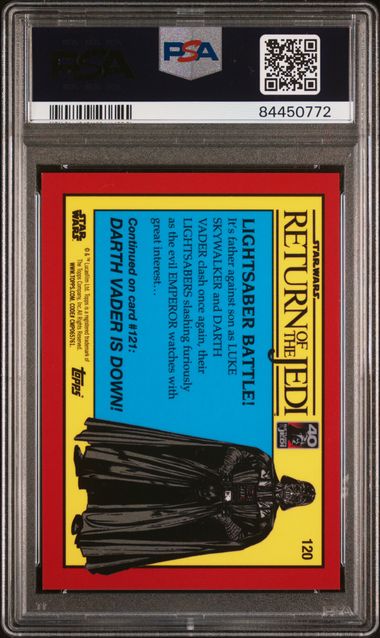 2023 Topps Star Wars Return Jedi Sapphire - Lightsaber Battle! - Green /60 - PSA 10