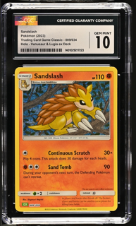 Sandslash 009/034 Trading Card Game Classic - CLV, CLC, CLB  Venusaur & Lugia ex Deck CLV - 2023 Pokemon - CGC 10