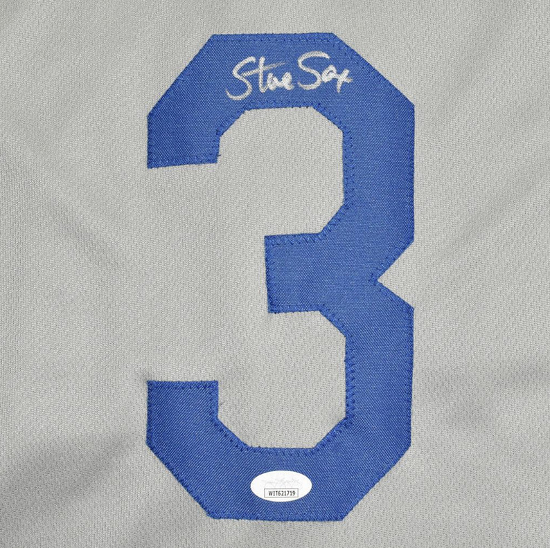 Steve Sax Autographed Signed Los Angeles Dodgers  Baseball Jersey (JSA)