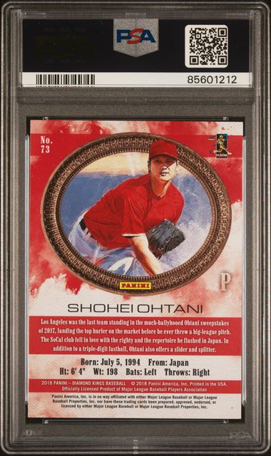 2018 Panini Diamond Kings Baseball - Shohei Ohtani 73 - PSA 10