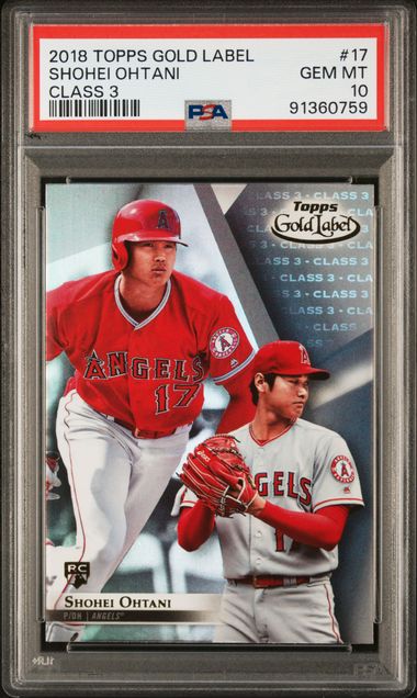 2018 Topps Gold Label - Shohei Ohtani 17 - Class 3 - PSA 10