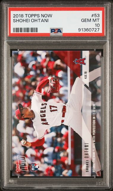 2018 Topps Now - Shohei Ohtani 53 - PSA 10