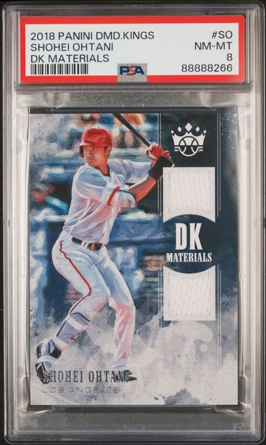 2018 Panini Diamond Kings Baseball - Shohei Ohtani DKM-SO - DK Materials - PSA 8