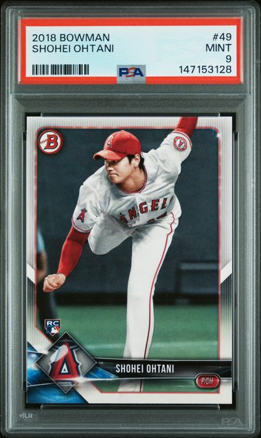 2018 Bowman Baseball - Shohei Ohtani #49 - Pitching - PSA 9