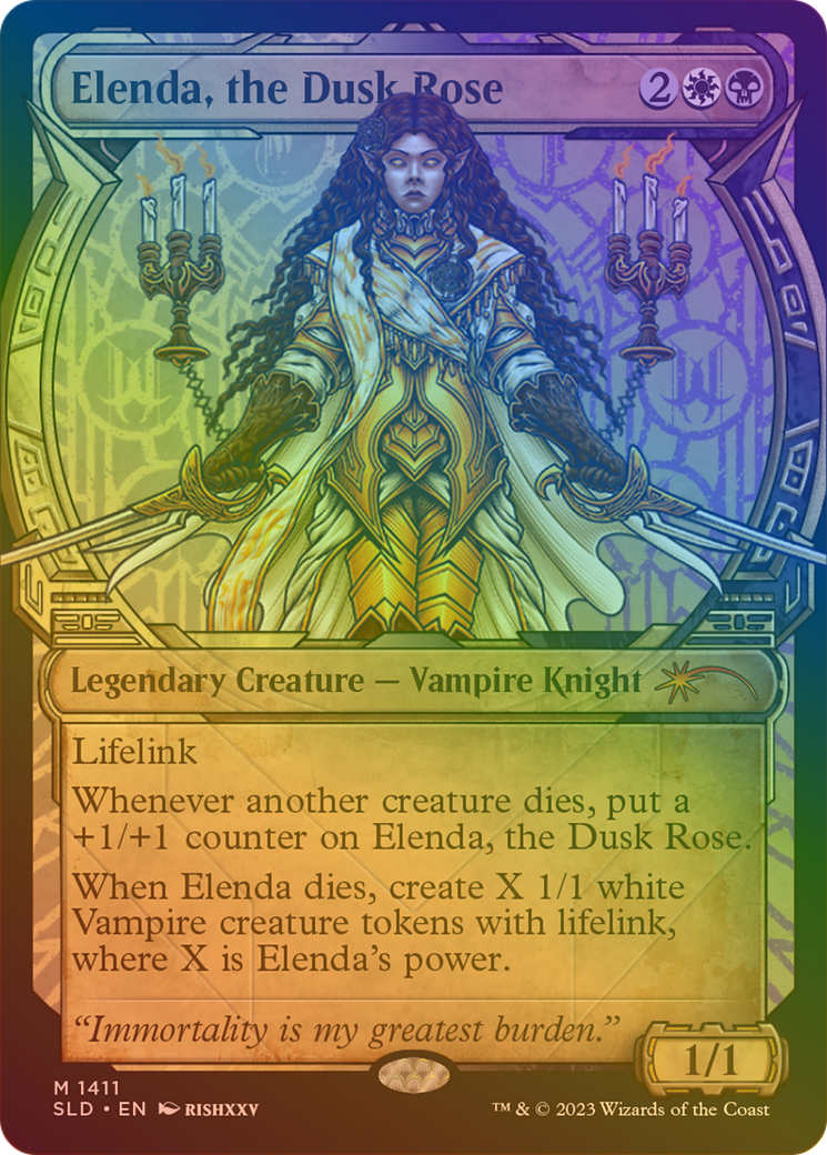 Elenda, the Dusk Rose (Rainbow Foil) - Secret Lair Drop Series (SLD)