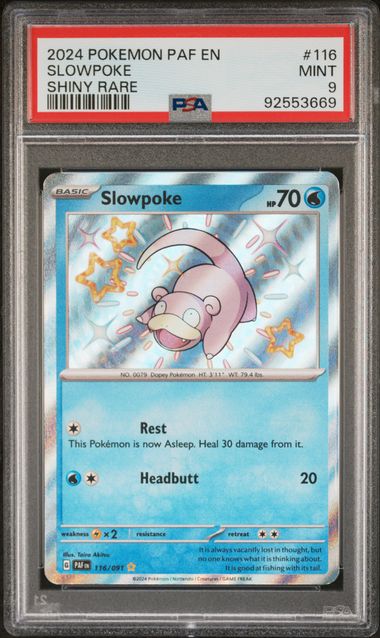 Slowpoke 116/091  Paldean Fates  - 2024 Pokemon - PSA 9