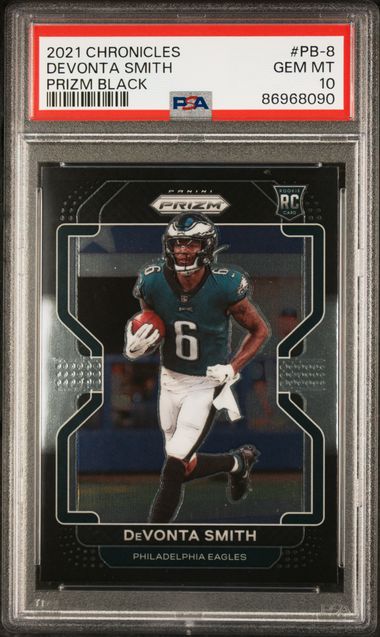 2021 Panini Chronicles - Devonta Smith PB-8 - Prizm Black - PSA 10