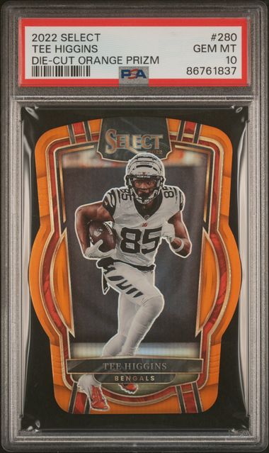 2022 Panini Select - Tee Higgins 280 - Orange /199 - PSA 10